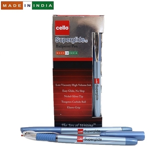 Ручка масляна синя 1.0 мм з гумовим тримачем Superglide Cello Original