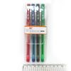 Набір кулькових ручок 1.0 мм 
з гумовим тримачем 4 кольори Tianjiao TY501P-4