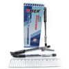Ручка гелева чорна 0.6 мм з гумовим тримачем Monitor Wiser