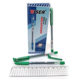 Ручка гелева зелена 0.6 мм Monitor Wiser