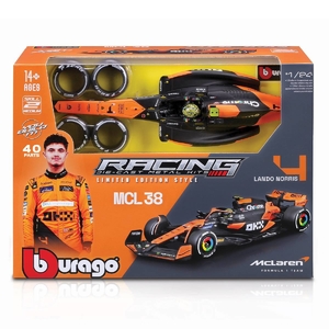 Конструктор металевий, 40 деталей, інструкція, в коробці 10х22х16 см McLaren MCL38 №4, модель 1:24 18-28511 
Bburago