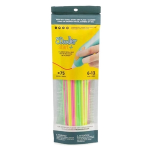 Набір стержнів для 3D-ручки 3Doodler Start, 3 кольори, 75 шт в упаковці Мікс 3DS-ECO-MIX4-75