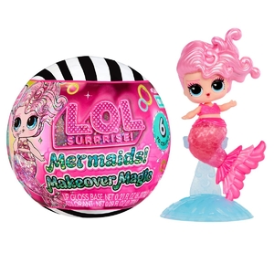 Кукла L.O.L, с блеском для губ, микс 6 видов, в капсуле 9х9х9 см, серия Mermaids! Makeover Magic 596301 L.O.L Surprise!