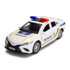 Автомодель металлическая, размер 4х11х4 см, в коробке 6х17х7 см. Toyota Camry Полиция KM250416 
TechnoDrive