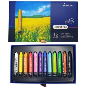 Пастель масляна м'яка, 12 кольорів Chroma 1091-12CB Marco