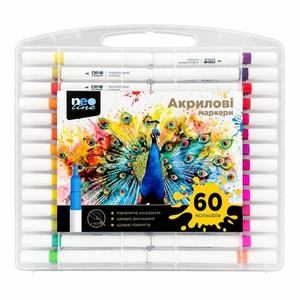 Набір акрилових маркерів, 60 кольорів 4061-60-SH Neo line