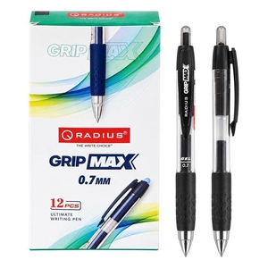 Ручка гелевая автоматическая черная 0,7 мм GRIP MAX Radius