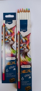 Карандаши цветные, 6 цветов, с точилкой Neon Chroma 8032-6CB Marco