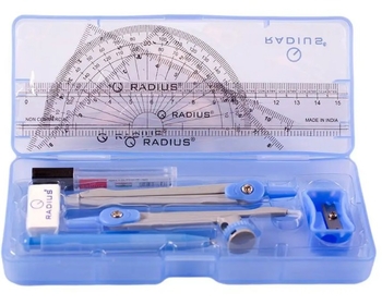 Готовальня, 10 предметов в пластиковом пенале, микс i-BOX Radius