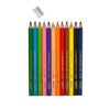 Олівці кольорові 12 кольорів, супер м'які, з точилкою Jumbo Colorite 1650-12 Marco