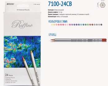 Олівці кольорові 24 кольори Raffine 7100-24 Marco
