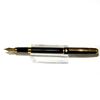 Ручка перова металева корпус чорного кольору з золотом в подарунковому футлярі Croco Radius 211