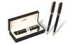 Ручка перьевая металлическая корпус черного цвета в деревянном футляре Croco Radius 506