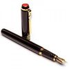 Ручка перова металева корпус чорного кольору із золотом в футлярі Picasso 998
