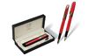 Ручка капілярна металева чорна 0.7 мм червоний корпус в подарунковому футлярі Picasso 999 Red