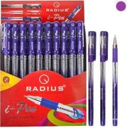 Ручка масляная фиолетовая 1.0 мм с резиновым держателем I-Рen Radius