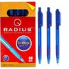 Ручка кулькова автоматична синя 0.7 мм з гумовим тримачем Tri Click Radius