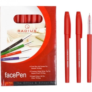 Ручка масляна червона 0.7 мм матовий корпус Face pen Radius