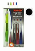 Ручка гелевая автоматическая черная 0.5 мм с резиновым держателем GP-259 Joyko