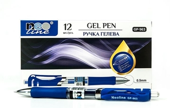 Ручка гелева автоматична синя 0.5 мм GP- 963 Neo line