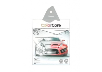 Олівці кольорові 36 кольорів, 1 чорнографітний Color Core 3100-36 Marco