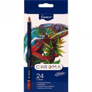 Карандаши цветные 24 цвета Chroma 8010-24CB Marcо