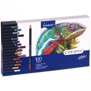 Олівці кольорові 100 кольорів Chroma 8010-100CB Marco