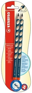 Карандаши чернографитные НВ 2 шт, для правши Easy graph STABILO