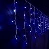 Гірлянда-штора світлодіодна електрична, довжина 3 м, 83 лампи, синя Бахрома 973777 Novogod'ko