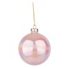 Ялинкова куля, розмір 10 см, світло-рожева глянцева Мармур 973821 Novogod'ko