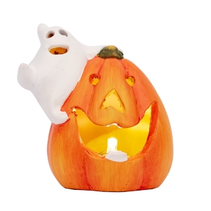 Статуэтка с LED-подсветкой, размер 8 см Pumpkin and ghost 974190 Yes