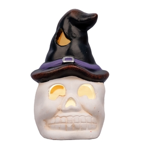 Статуэтка с LED-подсветкой, размер 10 см Skull in hat 974189 Yes