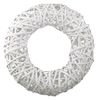 Венок декоративный ротанговый, диаметр 35 см, белый 974242 Yes
