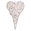 Елочное украшение, размер 25х15 см, ротанговое, серебряное Сердце 974249 Yes