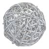 Елочный шар, размер 10 см, ротанговый, серебряный 974272 Yes