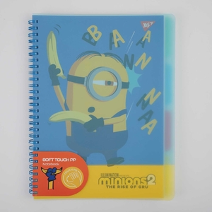 Блокнот А5, 80 сторінок в лінію, пластикова обкладинка Minions 765743 Yes