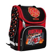 Рюкзак шкільний каркасний Fireman PG-11 Smart, ортопедична спинка, світловідбиваючі елементи