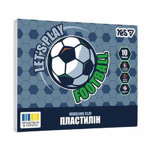 Пластилін 10 кольорів, 200 г Football 540713 Yes