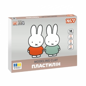 Пластилін 18 кольорів, 360 г Miffy 540721 Yes