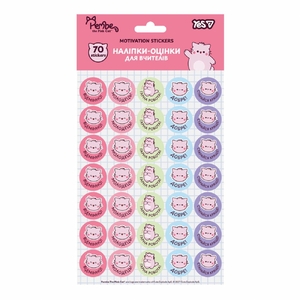 Наклейки-оценки: 2 листа 12,3х19,1 см Pembe the Cat 956962 Yes