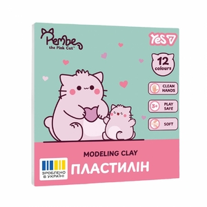 Пластилін 12 кольорів, 240 г Pembe the Cat 540750 Yes