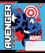 Тетрадь в косую линию без вспомогательной линии 12 листов, цветная обложка, дизайн: Avengers. Legends Yes 765376