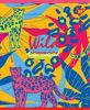 Тетрадь в клетку 96 листов, цветная обложка, дизайн: Wild Animals Neon Yes 764398