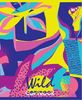 Тетрадь в клетку 96 листов, цветная обложка, дизайн: Wild Animals Neon Yes 764398