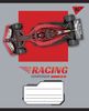 Тетрадь в линию 24 листа, цветная обложка, дизайн: Racing championship Yes 765921