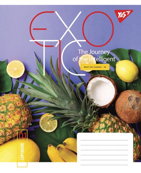 Тетрадь в линию 96 листов, цветная обложка, дизайн: Exotic Yes 766128
