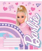 Тетрадь в клеточку 12 листов, цветная обложка, дизайн: Barbie Yes 766189