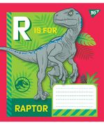 Зошит в лінію 12 аркушів, кольорова обкладинка, дизайн: Jurassic World Yes 766206