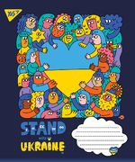 Зошит в клітинку 18 аркушів, кольорова обкладинка, дизайн: Ukraine Yes 766207
