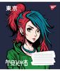 Зошит в косу лінію 12 аркушів, кольорова обкладинка, дизайн: Anime Yes 766304